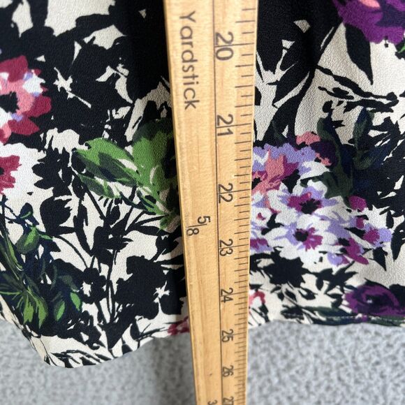 J Jill  Shirt Women XS Petite Floral Button Long Sleeve Blouse Pocket Career - Picture 9 of 9